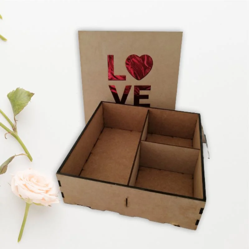Caja mdf con divisiones