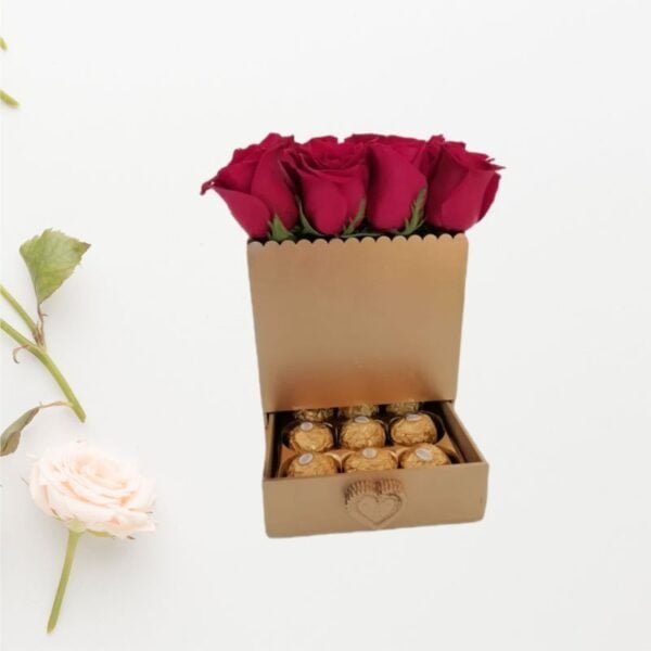 caja para flores y chocolates