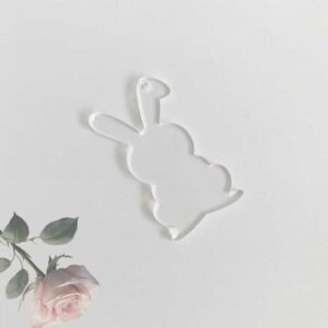 Llavero acrílico personalizado conejo