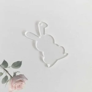 Llavero acrílico personalizado conejo